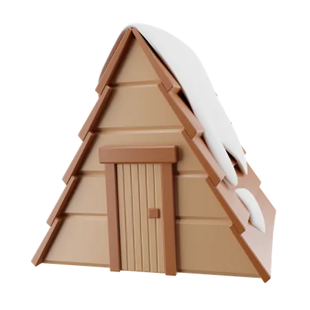 Blockhütte  3D Icon