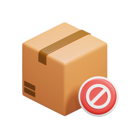 Blockierte Box  3D Icon