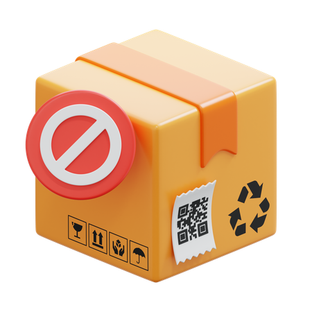 Blockierte Box  3D Icon