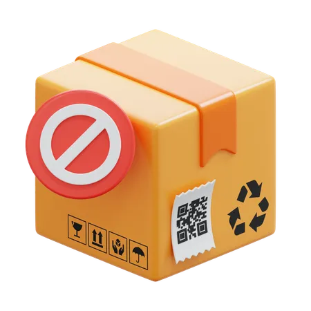 Blockierte Box  3D Icon