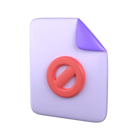 Blockierte Datei  3D Icon