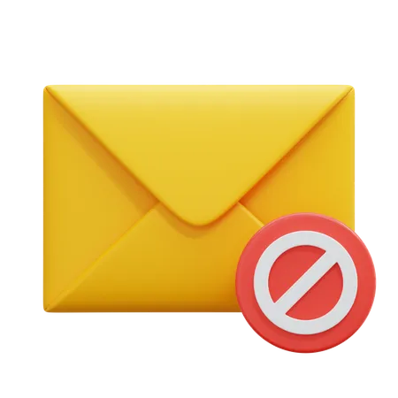 Blockierte E-Mail  3D Icon