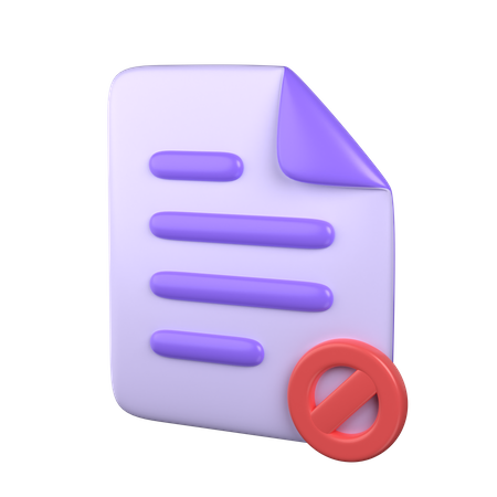 Gesperrter Beleg  3D Icon