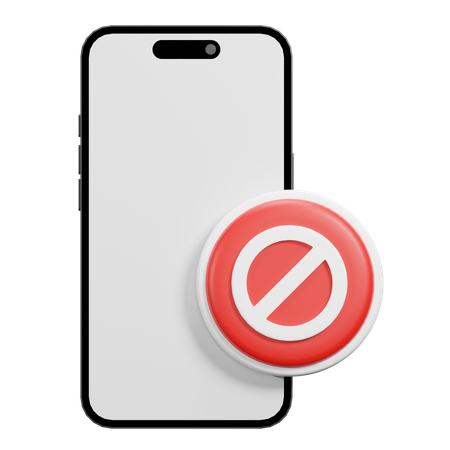 Blockiertes Telefon  3D Icon