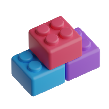 Blocks  3D Icon