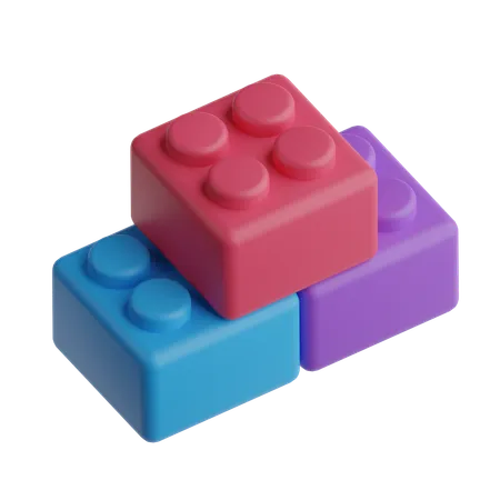 Blocks  3D Icon