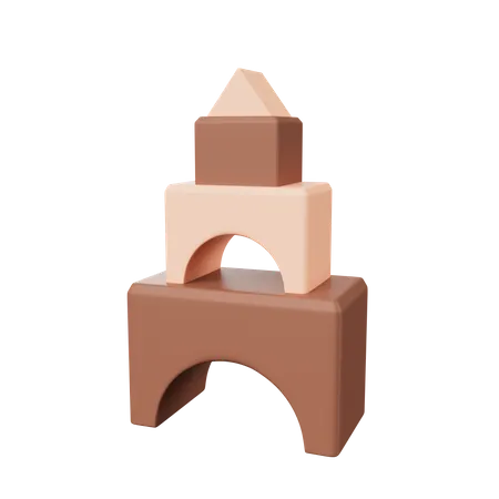 Blocks Toy  3D Icon