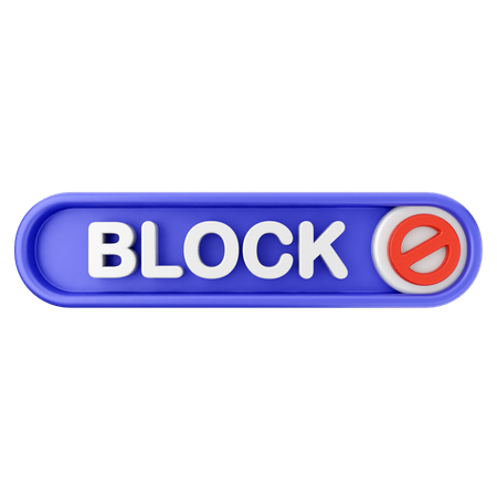 Schaltfläche „Text blockieren“  3D Icon