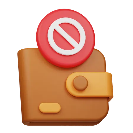 Zahlung blockieren  3D Icon