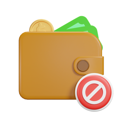 Zahlung blockieren  3D Icon