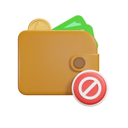 Zahlung blockieren  3D Icon