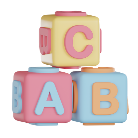 Bloco abc  3D Icon