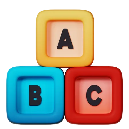 Bloco alfabético  3D Icon