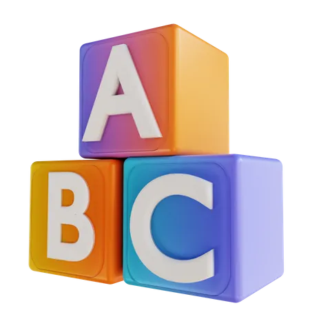 Bloco de alfabeto  3D Illustration