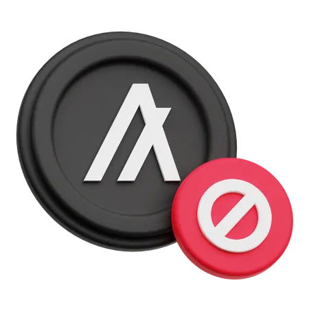 Token de bloco algorand  3D Icon
