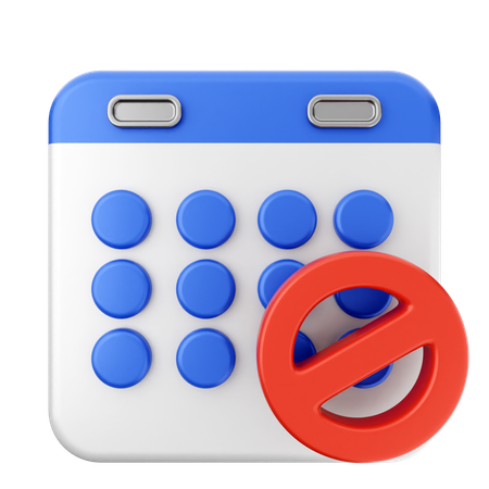 Bloquear calendário  3D Icon