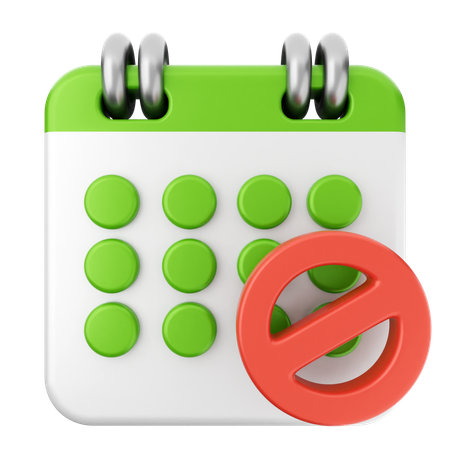 Bloquear calendário  3D Icon