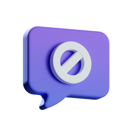 Bloquear bate-papo  3D Icon