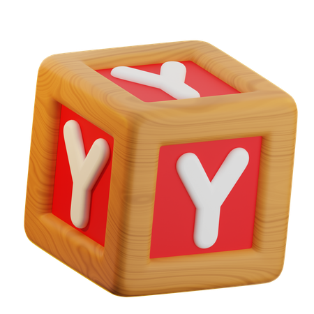 Bloco cubo y  3D Icon