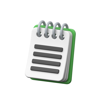 Bloco de anotações  3D Icon
