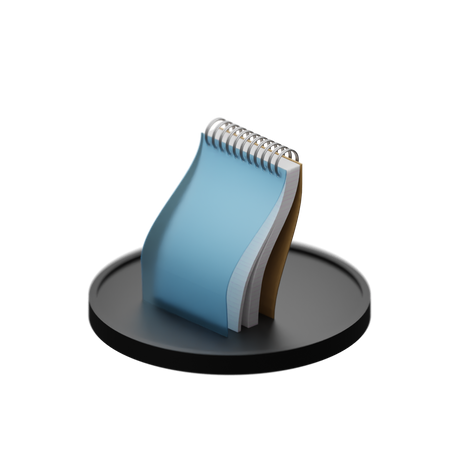 Bloco de anotações  3D Icon