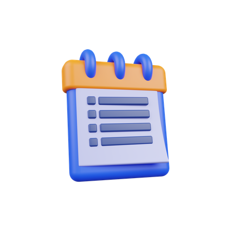 Bloco de anotações  3D Icon