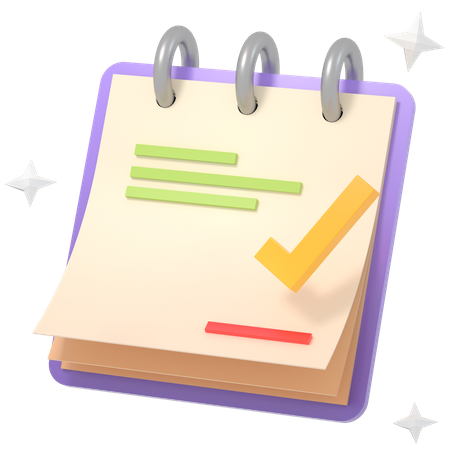Bloco de anotações  3D Icon