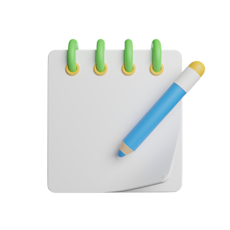 Bloco de anotações  3D Icon
