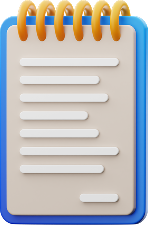 Bloco de anotações  3D Icon