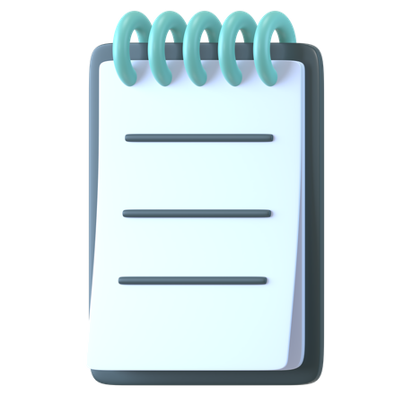 Bloco de anotações  3D Icon