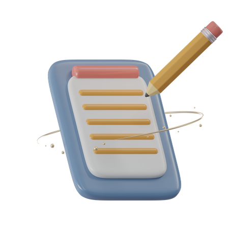 Bloco de anotações  3D Icon