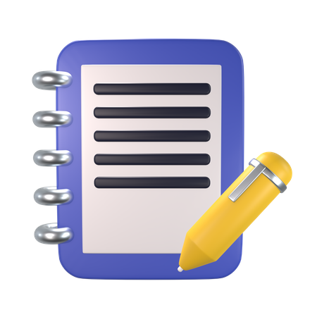 Bloco de anotações  3D Icon
