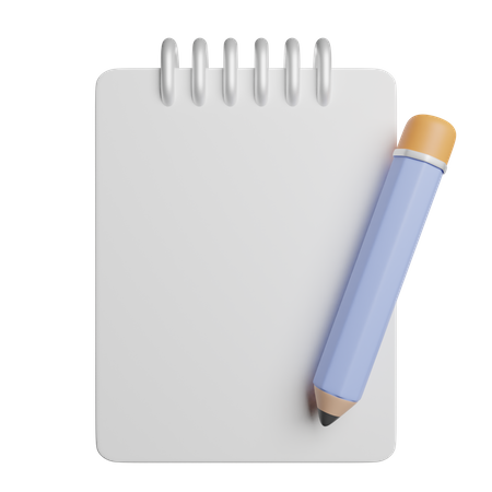 Bloco de anotações  3D Icon