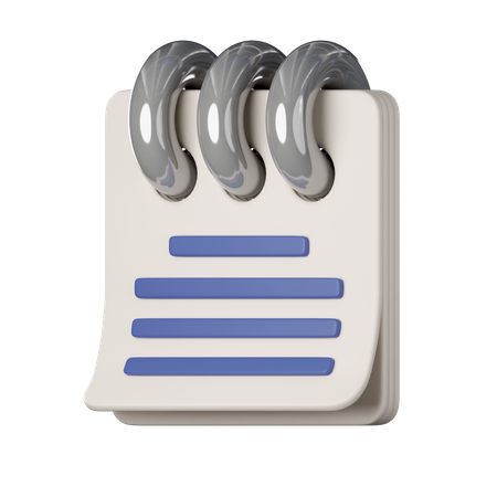 Bloco de anotações  3D Icon