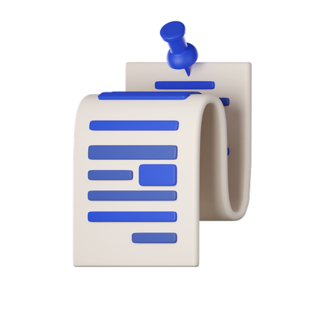 Bloco de anotações  3D Icon