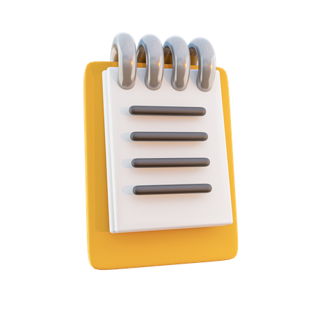 Bloco de anotações  3D Icon