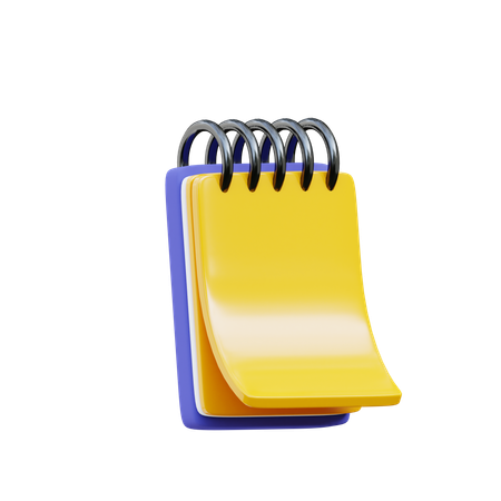 Bloco de anotações  3D Icon