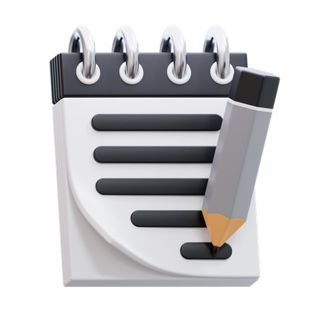 Bloco de anotações  3D Icon