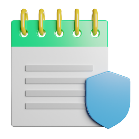 Bloco de anotações  3D Icon