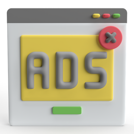 Bloco de anúncios  3D Icon