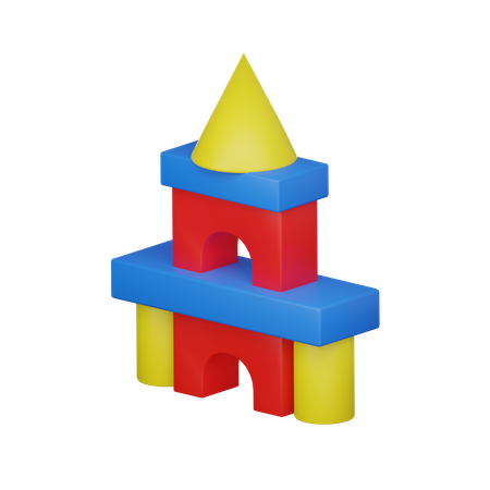 Bloco de castelo  3D Icon
