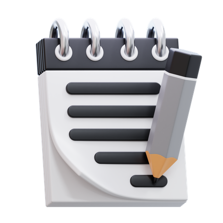 Bloco de anotações  3D Icon