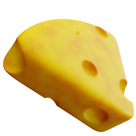 Bloco de queijo  3D Illustration