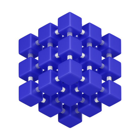 Bloco digital  3D Icon