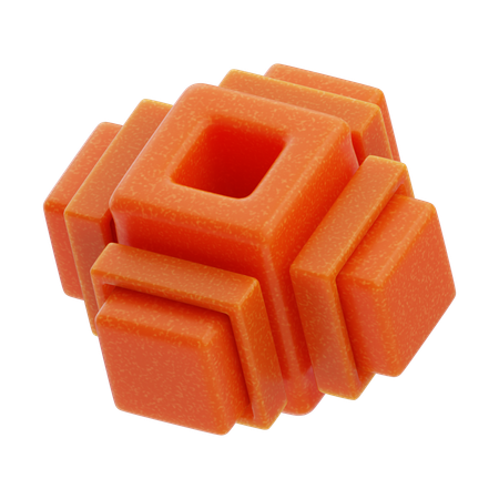 Bloco modular  3D Icon