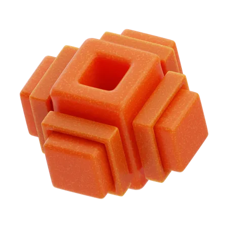 Bloco modular  3D Icon