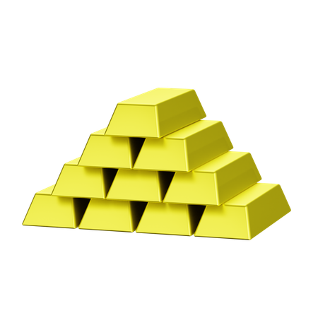 Bloco de ouro  3D Icon