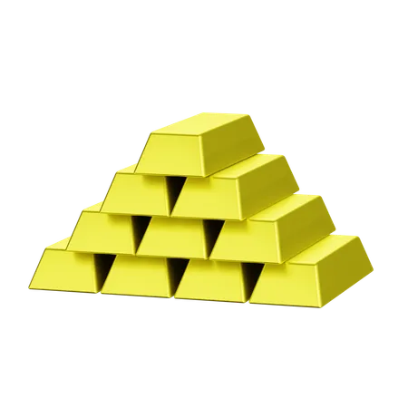 Bloco de ouro  3D Icon