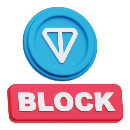 Bloco toncoin  3D Icon