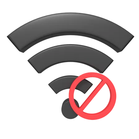 Bloquear Wi-Fi  3D Icon